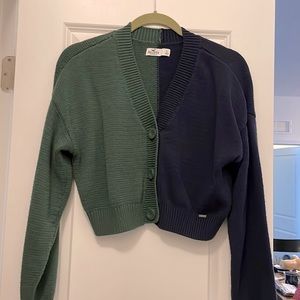 Hollister Colorblock Crop Cardigan